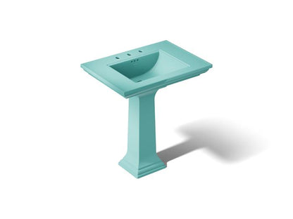 Kohler - Memoirs Stately 30-3/4 Inch Rectangular Pedestal Bathroom Sink With Overflow - 8Cc Holes