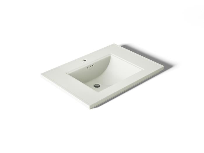 Kohler - Memoirs Stately 30-3/4 Inch Rectangular Pedestal Console Tabletop Bathroom Sink With Overflow - Single Hole
