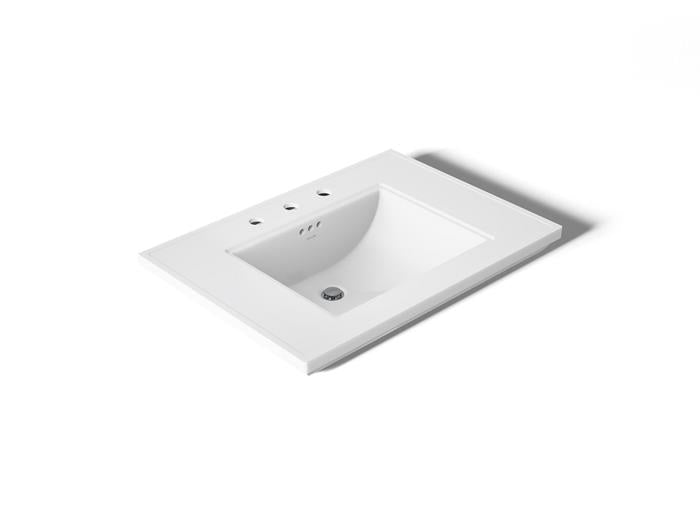 Kohler - Memoirs Stately 30-3/4 Inch Rectangular Pedestal Console Tabletop Bathroom Sink With Overflow - 8Cc Holes
