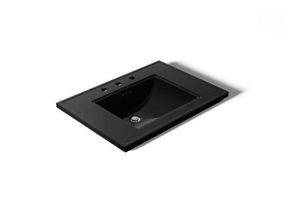 Kohler - Memoirs Stately 30-3/4 Inch Rectangular Pedestal Console Tabletop Bathroom Sink With Overflow - 8Cc Holes