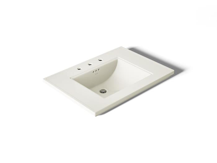 Kohler - Memoirs Stately 30-3/4 Inch Rectangular Pedestal Console Tabletop Bathroom Sink With Overflow - 8Cc Holes