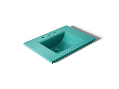 Kohler - Memoirs Stately 30-3/4 Inch Rectangular Pedestal Console Tabletop Bathroom Sink With Overflow - 8Cc Holes