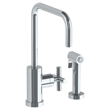 Watermark - Loft 2.0 Deck Mounted 2 Hole Square Top Kitchen Set - Includes Side Spray