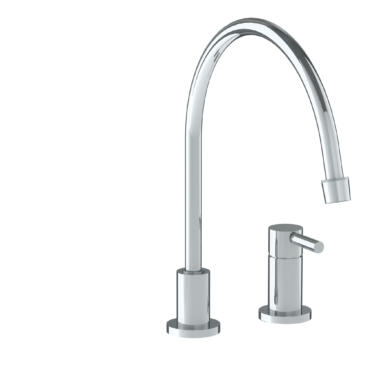 Watermark - Loft 2.0 Deck Mounted 2 Hole Extended Gooseneck Kitchen Faucet