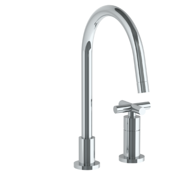 Watermark - Loft 2.0 Deck Mounted 2 Hole Gooseneck Kitchen Faucet