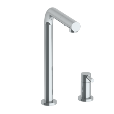 Watermark - Loft 2.0 Deck Mounted 2 Hole Square Top Kitchen Faucet with Pull Out Spray