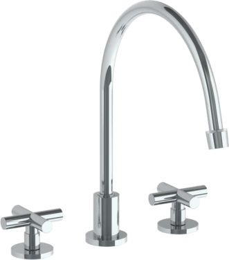 Watermark - Loft 2.0 Deck Mounted 3 Hole Extended Gooseneck Kitchen Faucet