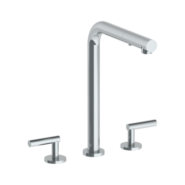 Watermark - Loft 2.0 Deck Mounted 3 Hole Square Top Kitchen Faucet with Pull Out Spray