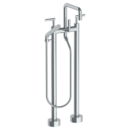 Watermark - Loft 2.0 Floor Standing Bath Set With Square Spout And Slim Hand Shower
