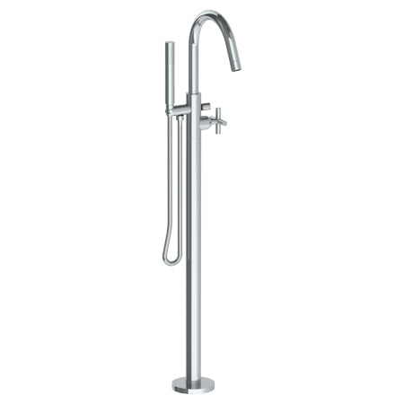 Watermark - Loft 2.0 Single Hole Floor Standing Gooseneck Bath Set With Hand Shower