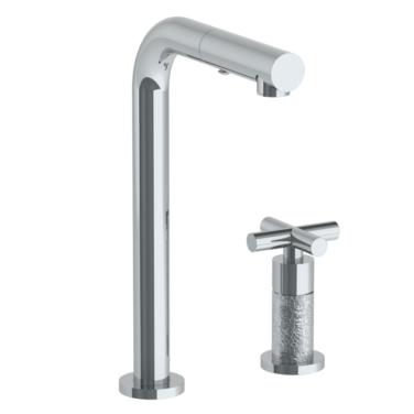 Watermark - Loft 2.0 Deck Mounted 2 Hole Square Top Prep Faucet with Pull Out Spray