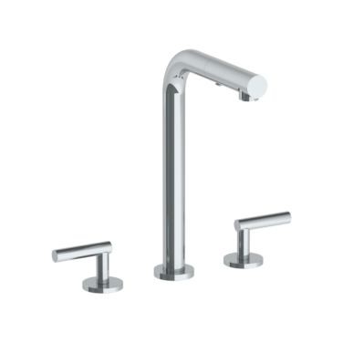 Watermark - Loft 2.0 Deck Mounted 3 Hole Square Top Prep Faucet with Pull Out Spray