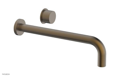 Phylrich - Basic II 12 Inch Single Handle Wall Lavatory Set - Smooth Handle