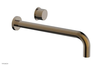 Phylrich - Basic II 12 Inch Single Handle Wall Lavatory Set - Smooth Handle