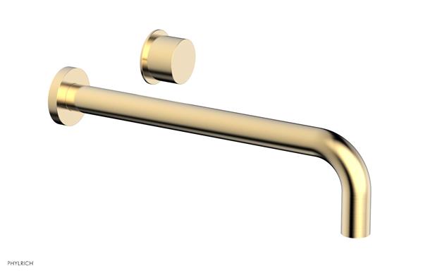 Phylrich - Basic II 12 Inch Single Handle Wall Lavatory Set - Smooth Handle