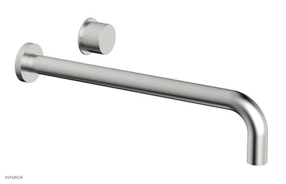 Phylrich - Basic II 14 Inch Single Handle Wall Lavatory Set - Smooth Handle