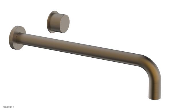 Phylrich - Basic II 14 Inch Single Handle Wall Lavatory Set - Smooth Handle