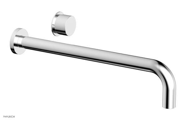 Phylrich - Basic II 14 Inch Single Handle Wall Lavatory Set - Smooth Handle