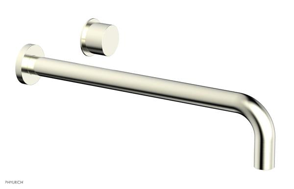 Phylrich - Basic II 14 Inch Single Handle Wall Lavatory Set - Smooth Handle