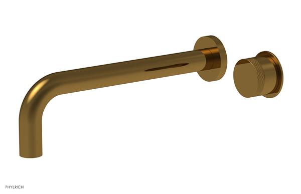 Phylrich - Basic II 10 Inch Single Handle Wall Lavatory Set - Knurled Handle