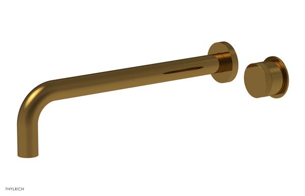 Phylrich - Basic II 12 Inch Single Handle Wall Lavatory Set - Knurled Handle
