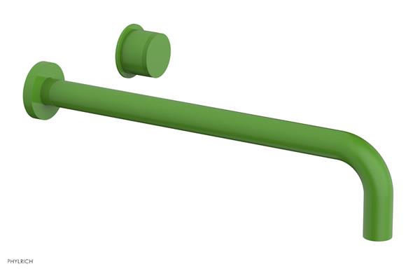 Phylrich - Basic II 14 Inch Single Handle Wall Lavatory Set - Knurled Handle