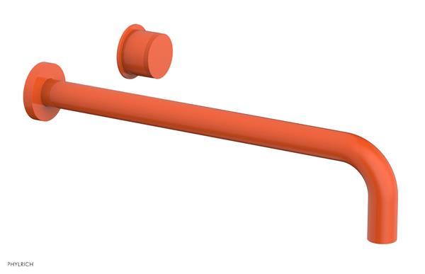 Phylrich - Basic II 14 Inch Single Handle Wall Lavatory Set - Knurled Handle