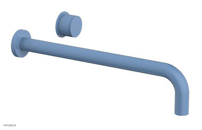 Phylrich - Basic II 14 Inch Single Handle Wall Lavatory Set - Knurled Handle