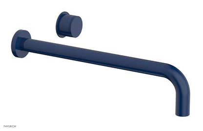 Phylrich - Basic II 14 Inch Single Handle Wall Lavatory Set - Knurled Handle