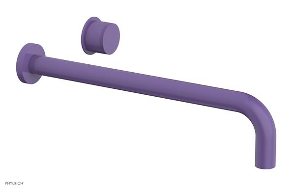 Phylrich - Basic II 14 Inch Single Handle Wall Lavatory Set - Knurled Handle