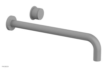 Phylrich - Basic II 14 Inch Single Handle Wall Lavatory Set - Knurled Handle