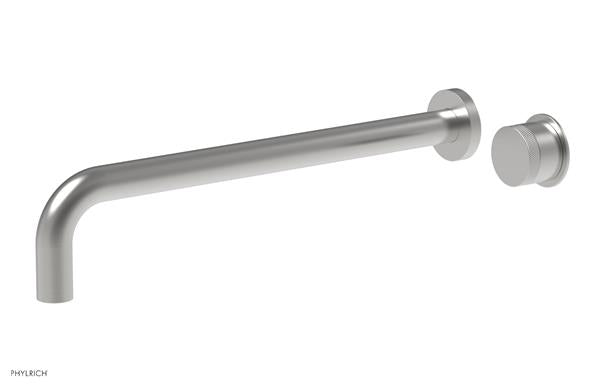 Phylrich - Basic II 14 Inch Single Handle Wall Lavatory Set - Knurled Handle