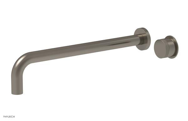 Phylrich - Basic II 14 Inch Single Handle Wall Lavatory Set - Knurled Handle