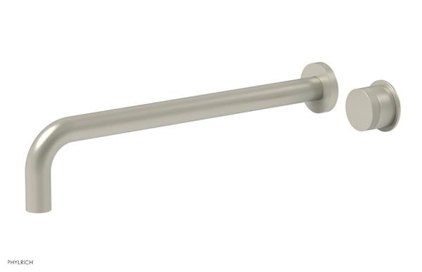 Phylrich - Basic II 14 Inch Single Handle Wall Lavatory Set - Knurled Handle