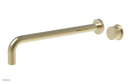 Phylrich - Basic II 14 Inch Single Handle Wall Lavatory Set - Knurled Handle
