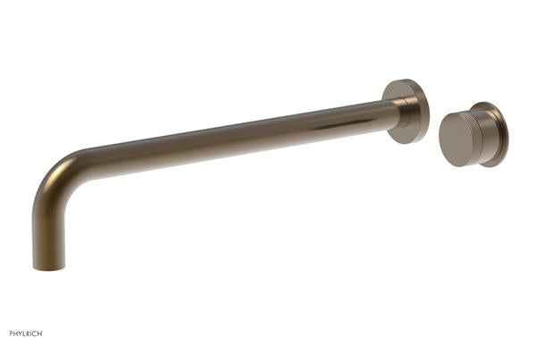 Phylrich - Basic II 14 Inch Single Handle Wall Lavatory Set - Knurled Handle
