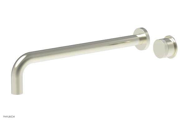 Phylrich - Basic II 14 Inch Single Handle Wall Lavatory Set - Knurled Handle