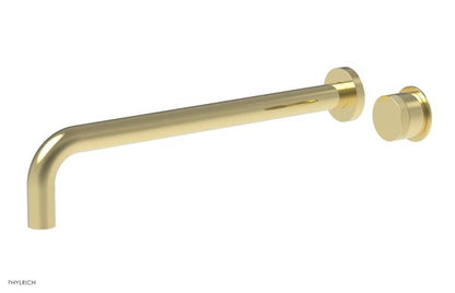 Phylrich - Basic II 14 Inch Single Handle Wall Lavatory Set - Knurled Handle