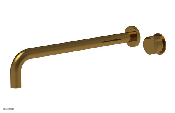 Phylrich - Basic II 14 Inch Single Handle Wall Lavatory Set - Knurled Handle