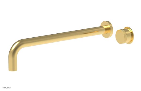 Phylrich - Basic II 14 Inch Single Handle Wall Lavatory Set - Knurled Handle