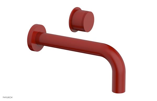 Phylrich - Basic II 7-1/2 Inch Single Handle Wall Lavatory Set - Knurled Handle