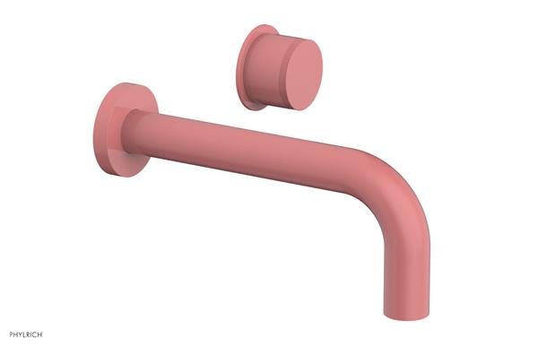Phylrich - Basic II 7-1/2 Inch Single Handle Wall Lavatory Set - Knurled Handle