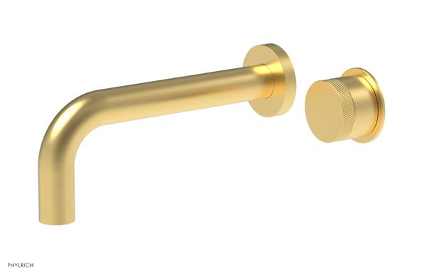 Phylrich - Basic II 7-1/2 Inch Single Handle Wall Lavatory Set - Knurled Handle