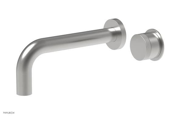 Phylrich - Basic II 7-1/2 Inch Single Handle Wall Lavatory Set - Knurled Handle