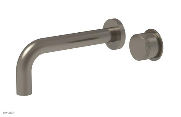 Phylrich - Basic II 7-1/2 Inch Single Handle Wall Lavatory Set - Knurled Handle