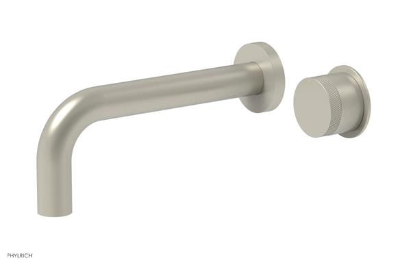 Phylrich - Basic II 7-1/2 Inch Single Handle Wall Lavatory Set - Knurled Handle
