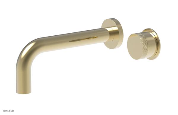 Phylrich - Basic II 7-1/2 Inch Single Handle Wall Lavatory Set - Knurled Handle