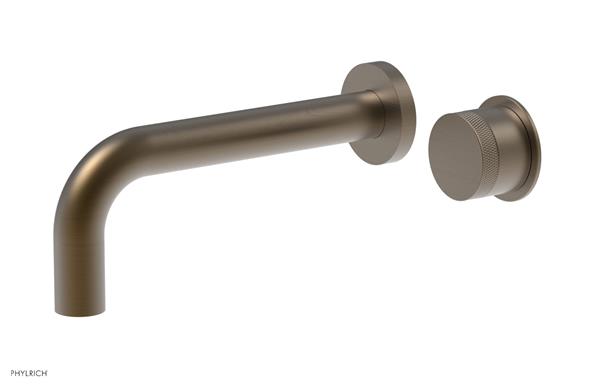 Phylrich - Basic II 7-1/2 Inch Single Handle Wall Lavatory Set - Knurled Handle