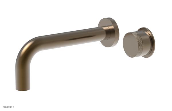Phylrich - Basic II 7-1/2 Inch Single Handle Wall Lavatory Set - Knurled Handle