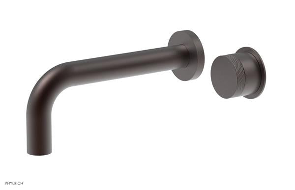 Phylrich - Basic II 7-1/2 Inch Single Handle Wall Lavatory Set - Knurled Handle